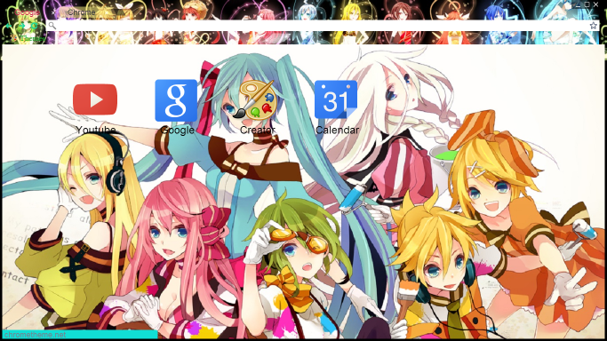 Vocaloid Google Chrome Theme By Eirinicordia On Deviantart