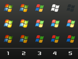 Windows Logo Orbs x5