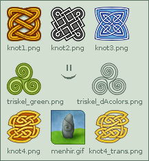 Celtic avatars set