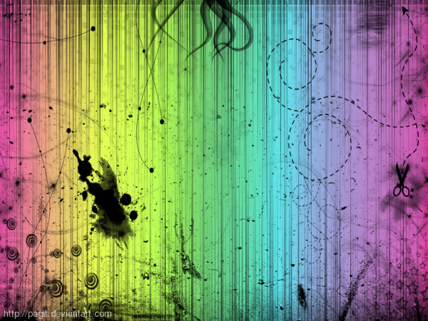 Really Messy Rainbow Wallpaper