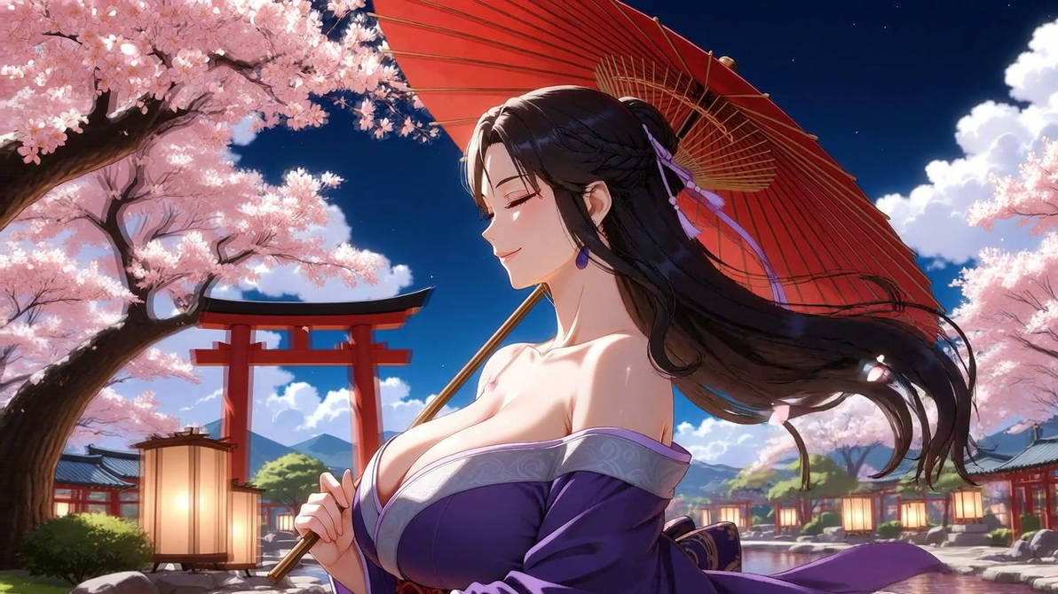 Geisha in Cherry Blossoms [Animated Wallpaper] by FilthyFantasies on ...