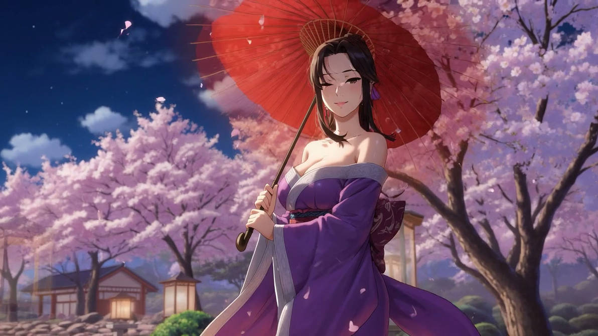 Geisha in Cherry Blossoms [Animated Wallpaper] by FilthyFantasies on ...