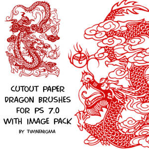 Cutout Paper Dragon Brushes