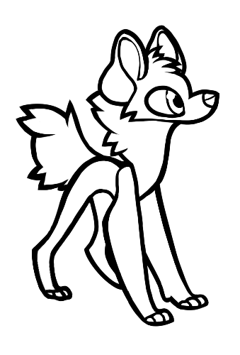 FREE Wolf/Puppy Lineart (+mspaint version)