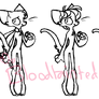 FREE Anthro Kitty Lineart (+mspaint version)
