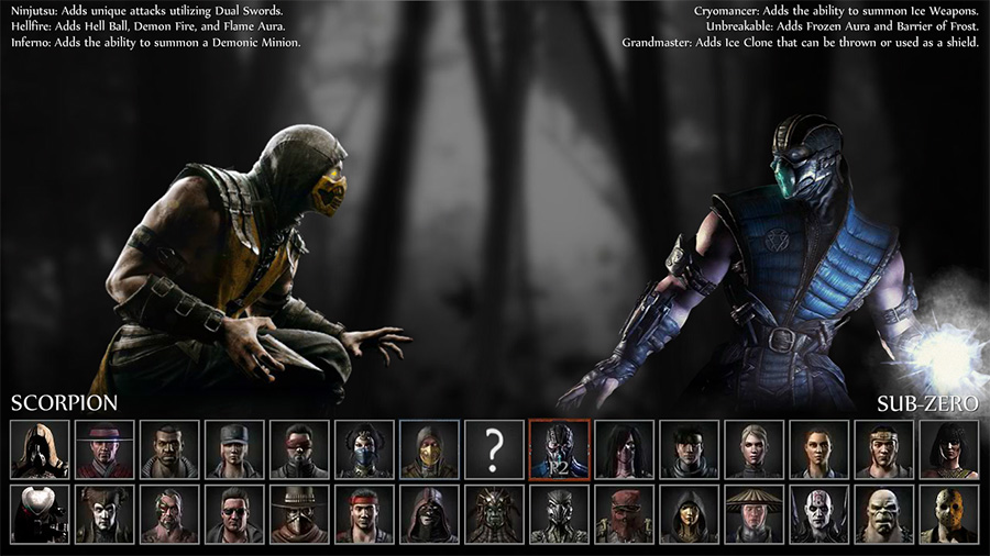 MKX Selection Screen by molim on DeviantArt