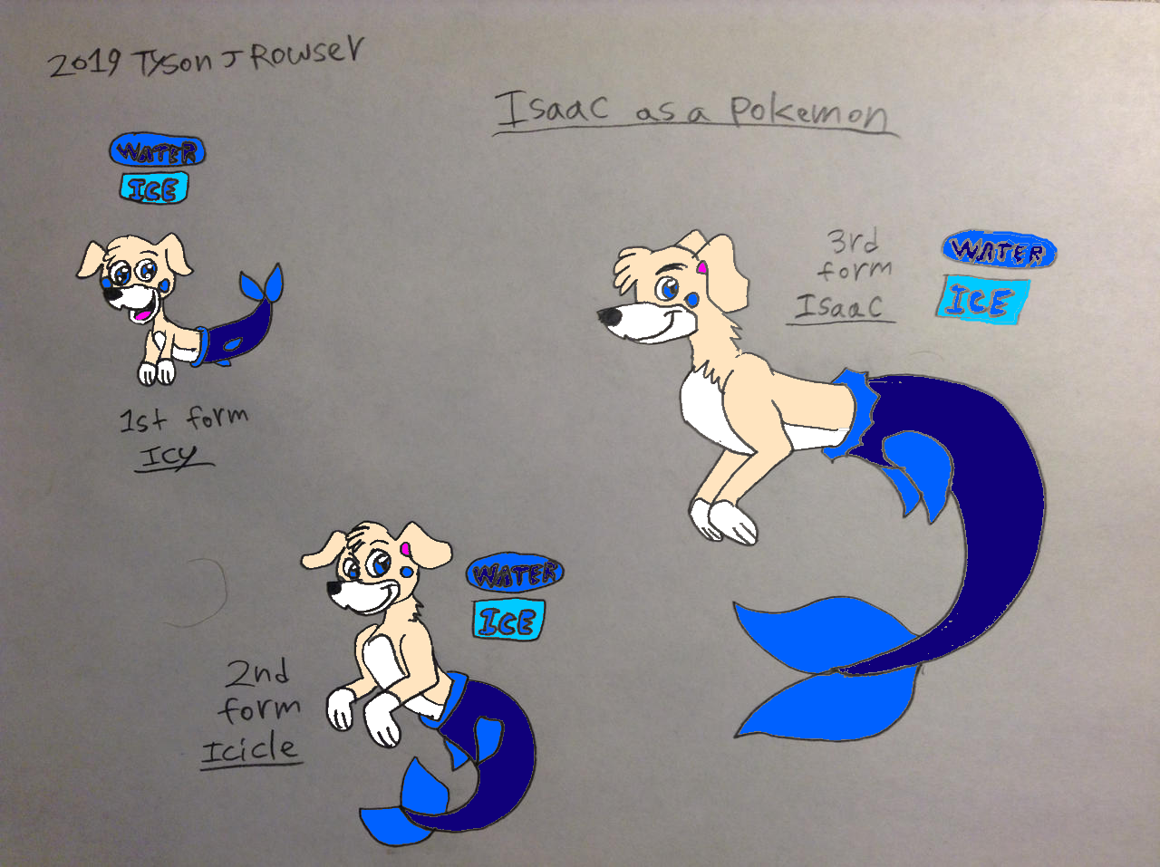 Isaac as a pokemon character by MerpupIsaac2003 on DeviantArt