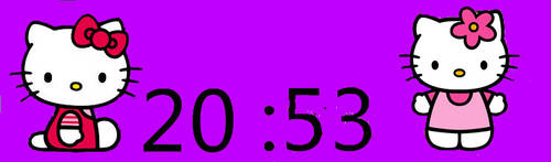 Hello Kitty Clock for Xwidget