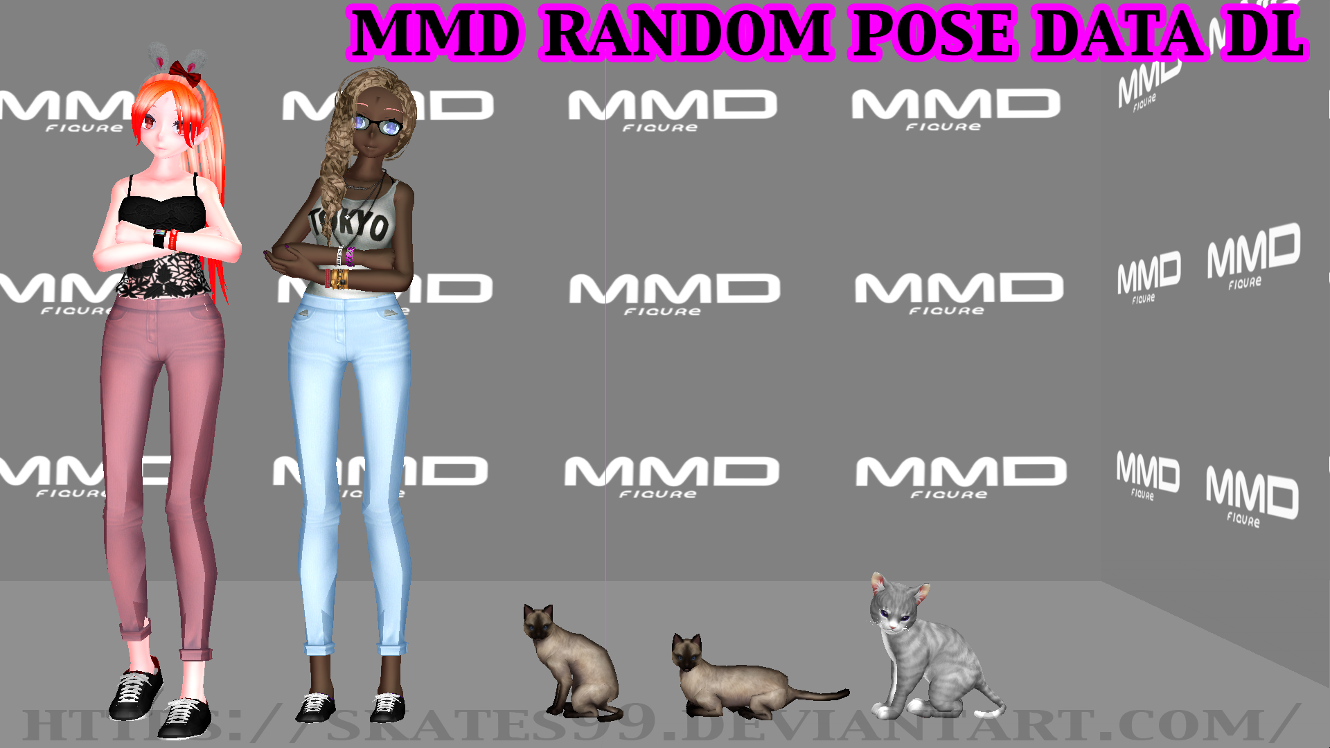 Mmd Random Pose Pack Dl by skates99 on DeviantArt