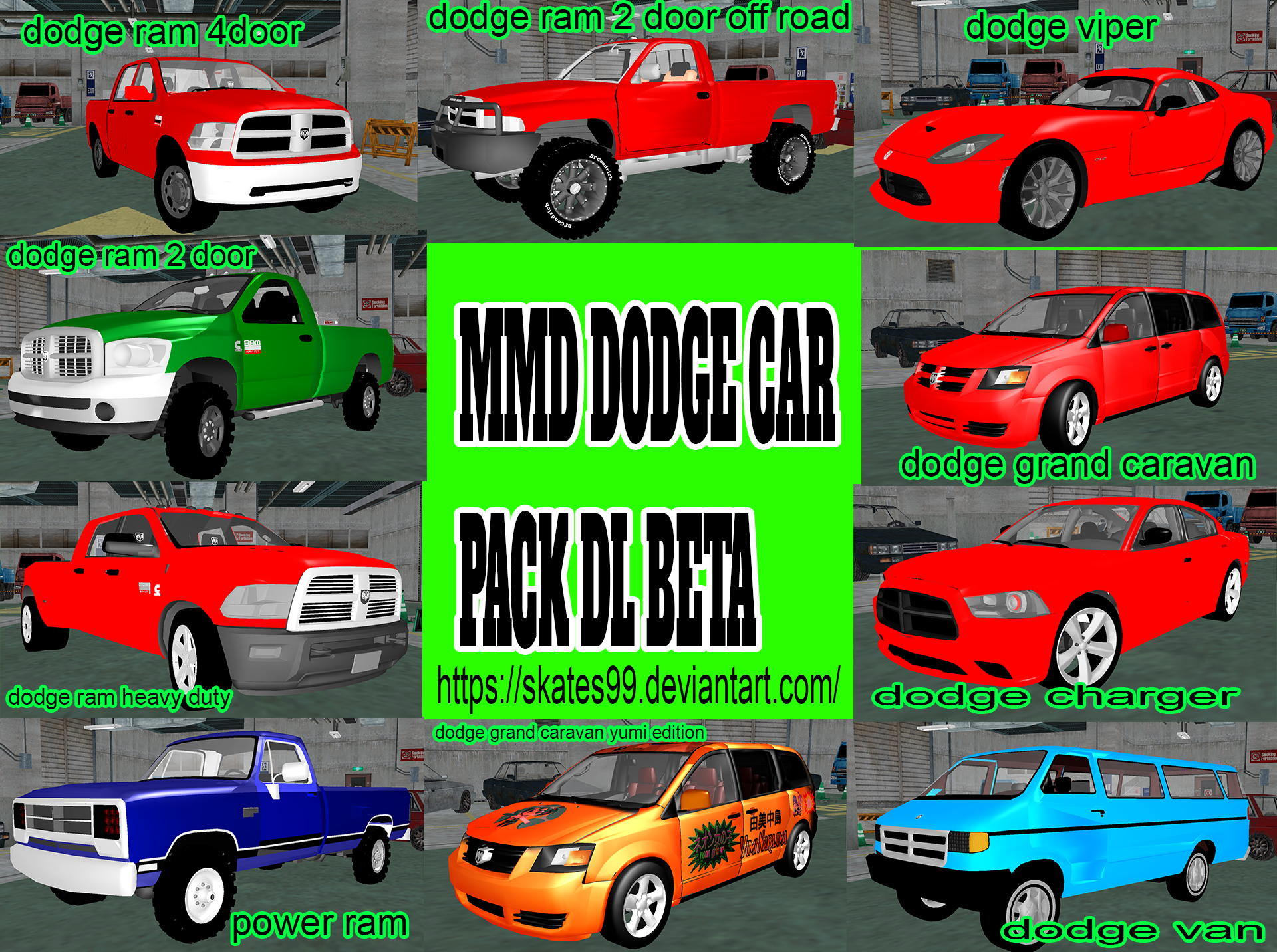 Mmd Dodge Car Pack Dl Beta