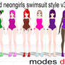 mmd Neongirls Swimsuit V3 Series dl updat 3