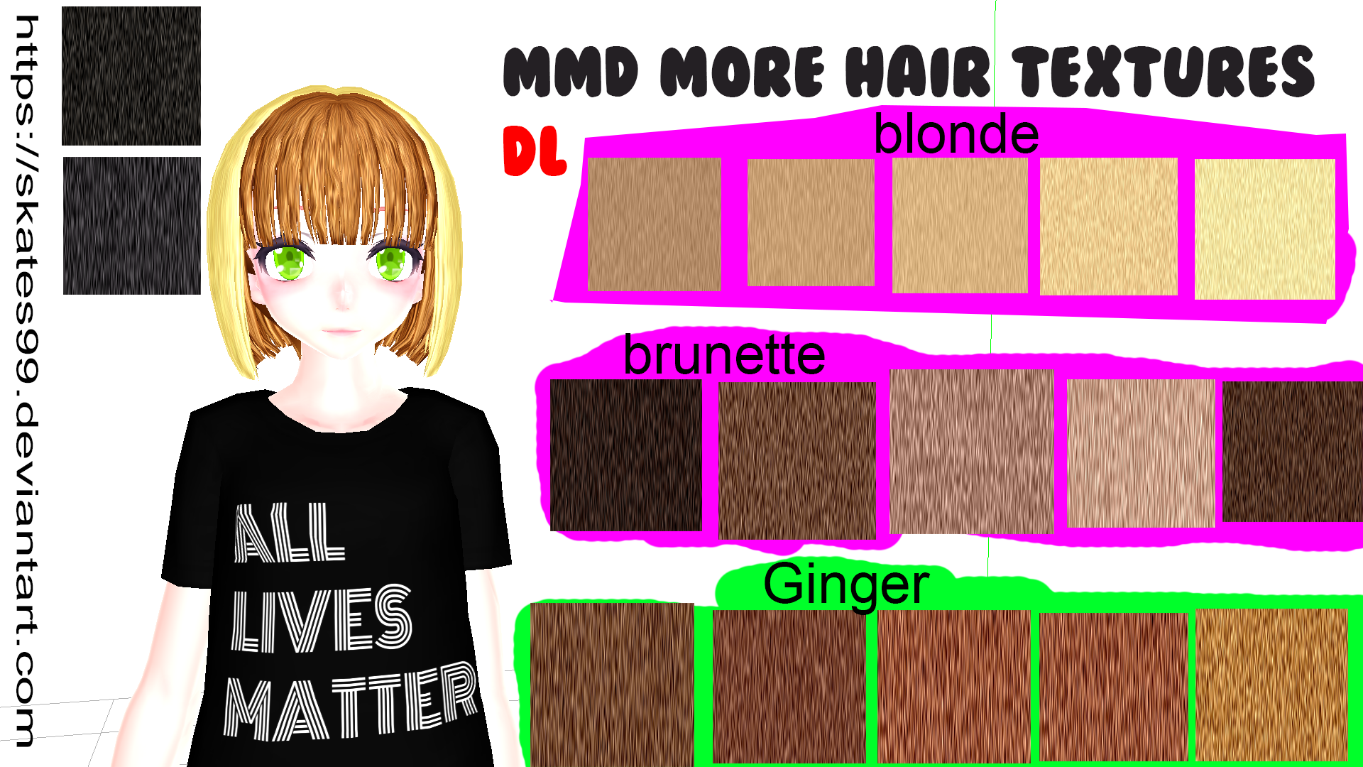 MMD Blonde Hair Download - wide 2