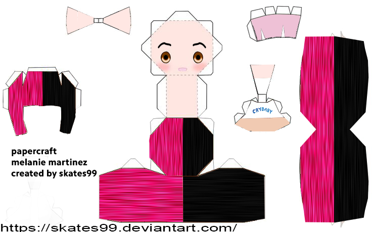 Papercraft Template Melanie Martinez doll
