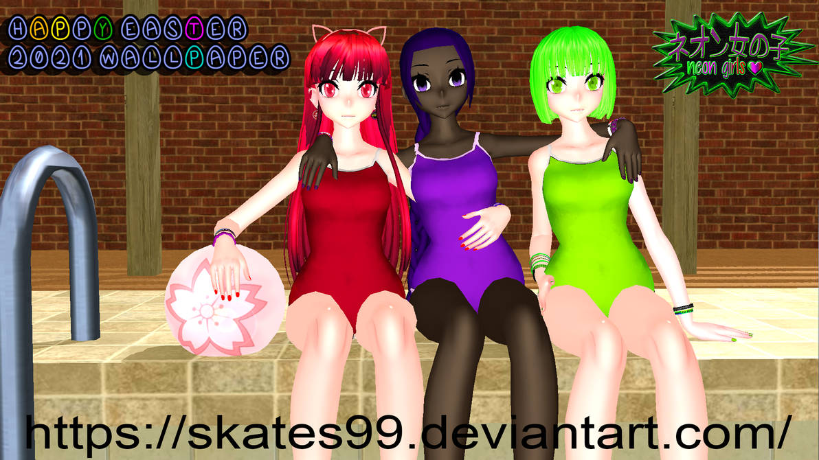 Mmd Happy Easter 2021 From The Neongirls