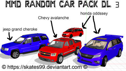Mmd Random Car Pack 3 dl