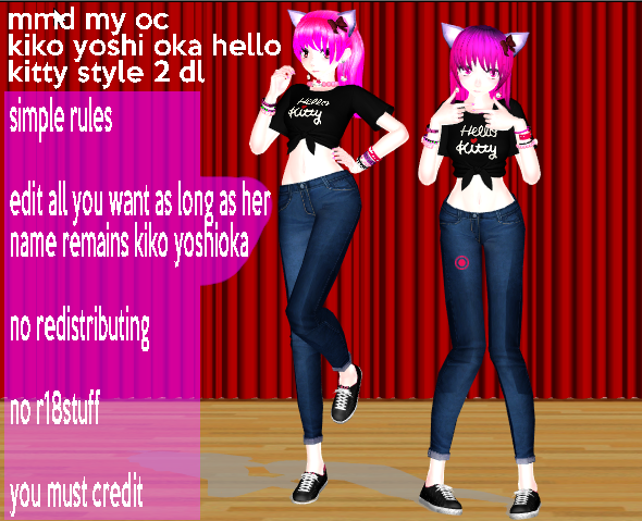 Mmd My Oc Kiko Yosioka Hello kitty Style 2 Dl by skates99 on DeviantArt