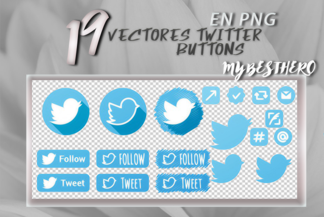 +Vectores Twitter Buttons I [FREE] by SadFeminazi on DeviantArt