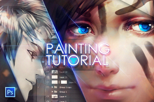 +Painting anime hair...tutorial+