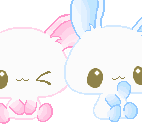 Pink and Blue Bunnies