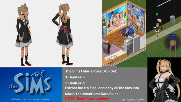 [DL] The Sims 1 CC skin for Marie Rose!