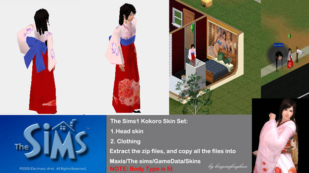 [DL] The Sims 1 CC skin for Kokoro DOA