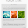 Simplicity Journal Skin CSS