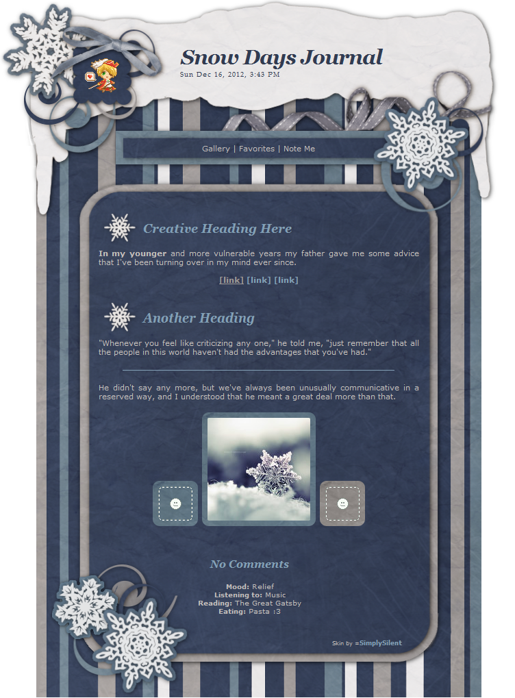 Snow Days Journal CSS