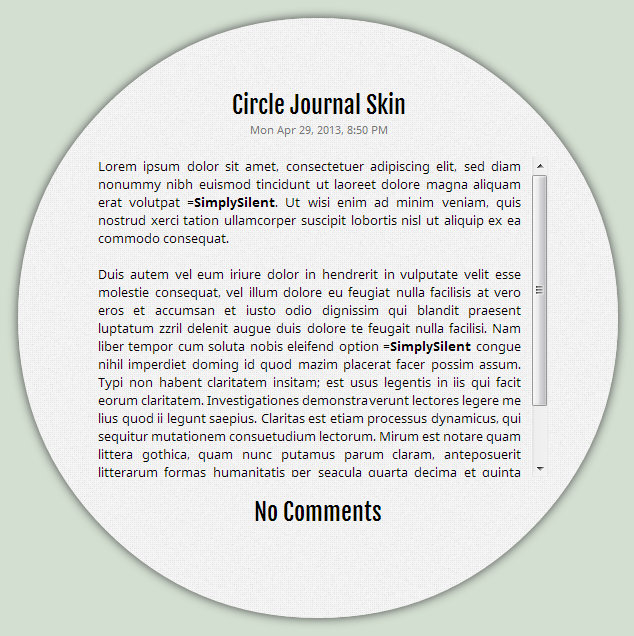 Circle Journal CSS