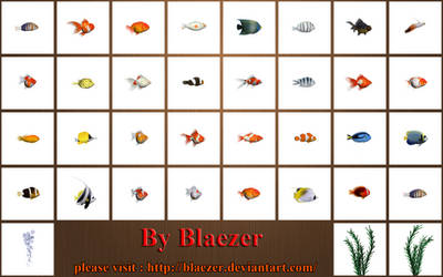 Collection of 32 Fish + 3 Bonus (for XWidget)