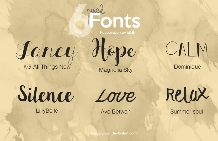 Pack fonts by iBeHappyRawr