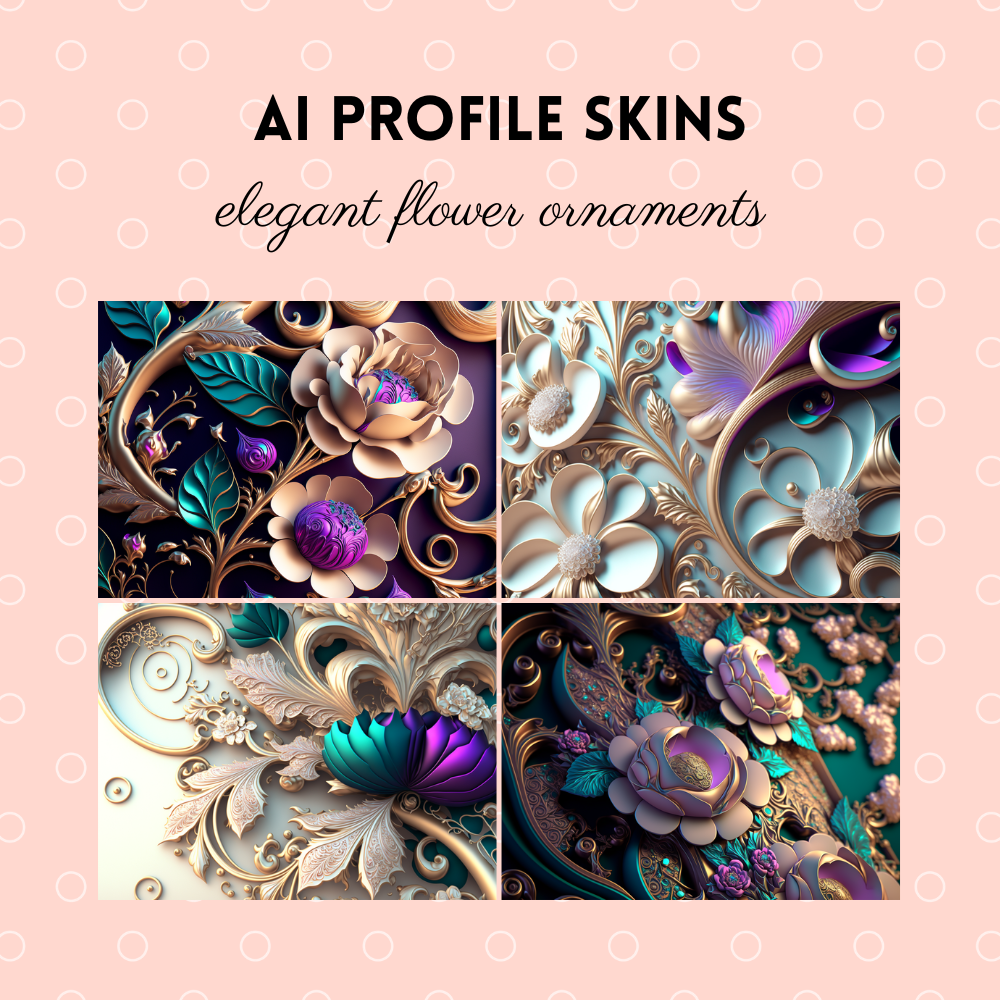 FREE: AI Profile Skin set - Flower ornaments by CherrysDesigns on ...