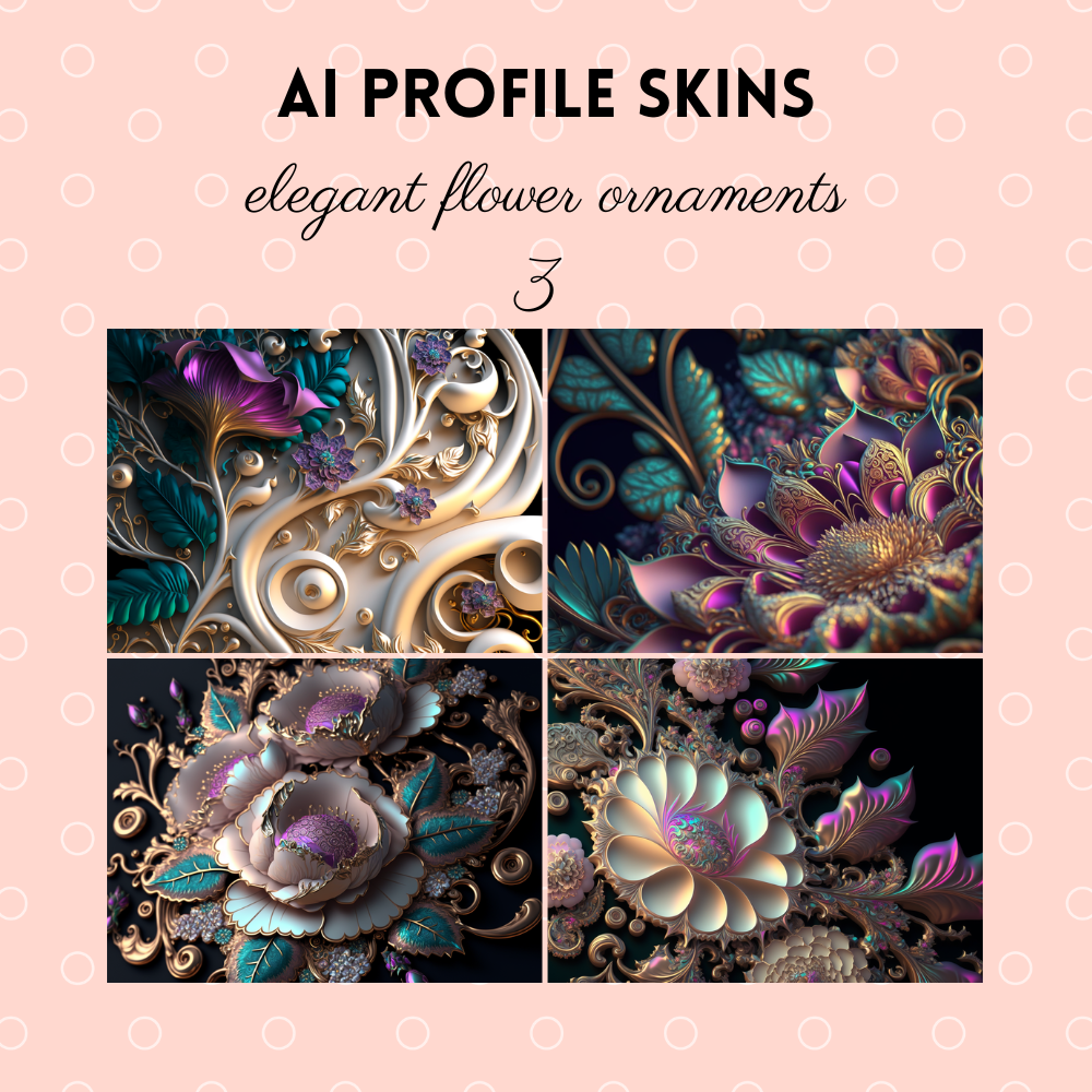FREE: AI Profile Skin set - Flower ornaments 3 by CherrysDesigns on ...