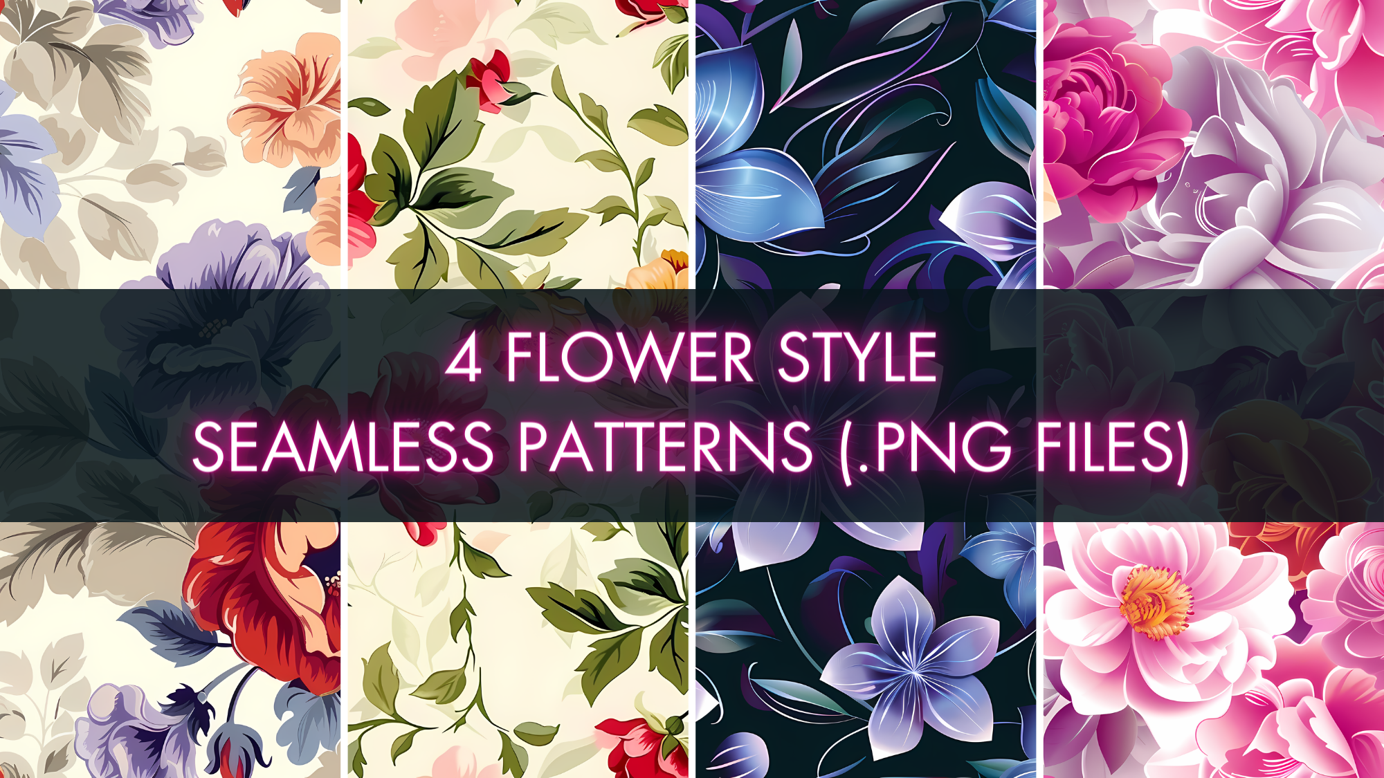 (FREE TO USE) Seamless flower patterns by CherrysDesigns on DeviantArt