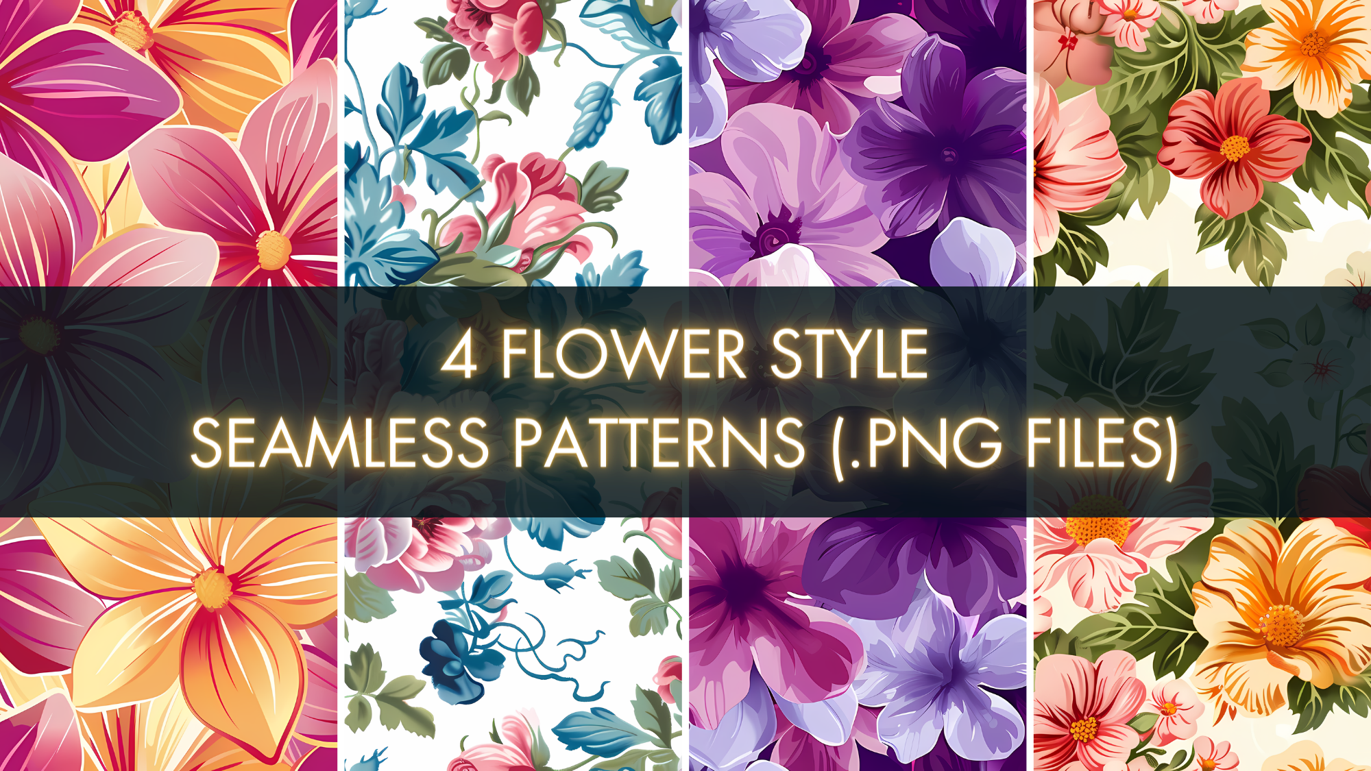 (FREE TO USE) Seamless Flower Patterns by CherrysDesigns on DeviantArt
