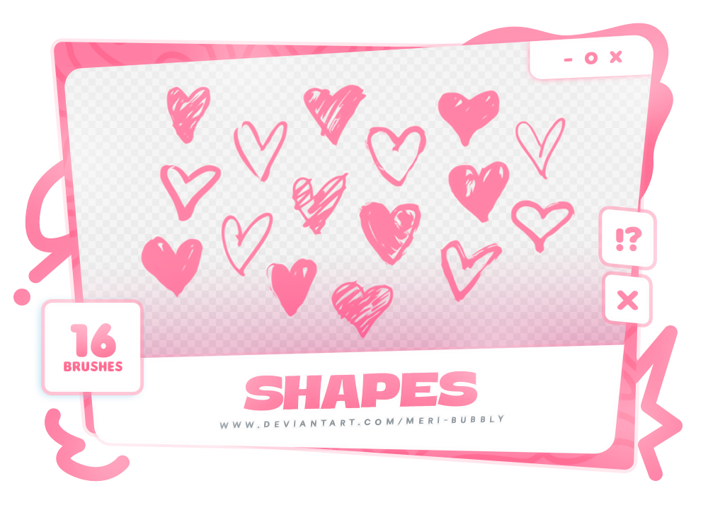HEARTS SHAPES / PACK (16 BRUSHES) by MeriBubbly on DeviantArt
