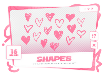 HEARTS SHAPES / PACK (16 BRUSHES)