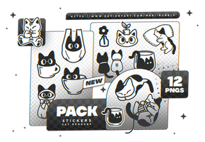 CAT PNGS PACK / 12 PNGS ' ( #001 )