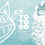 TOTORO BRUSHES PACK / STICKERS ( #001 )