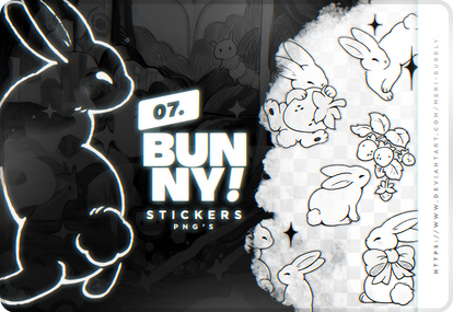 BUNNY STICKERS (#001)