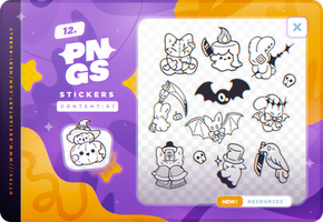 SPOOKY CUTE STICKERS PACK / #003