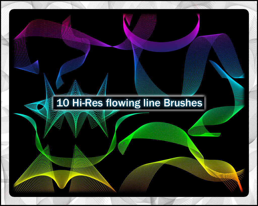 Hi-res Flowing Line Brushes by JPeiro