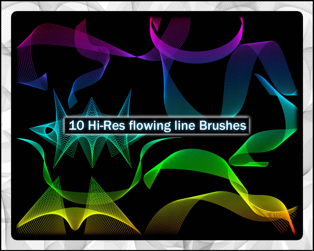 Hi-res Flowing Line Brushes by JPeiro