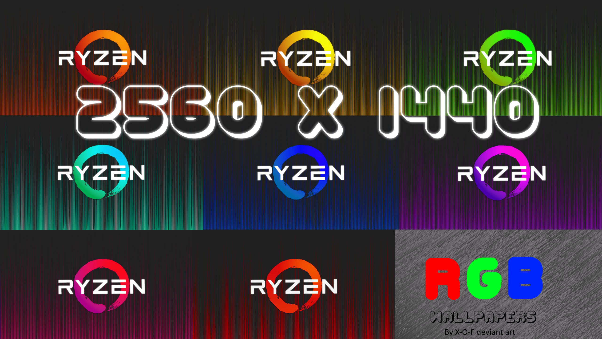 Amd Ryzen Rgb Desktop Wallpaper Pack 2560x1440 By X O F On Deviantart