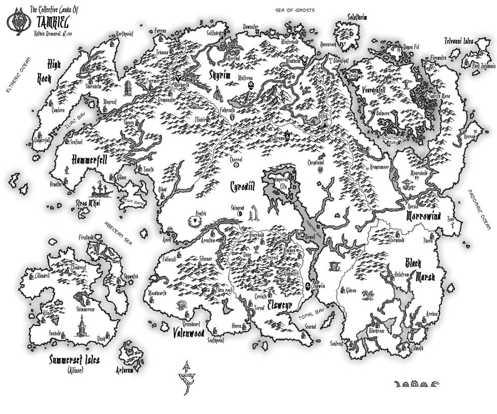 Карта тамриэля обливион