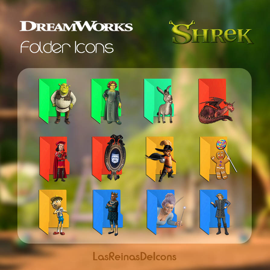 Shrek Folder Icons by LasReinasDeIcons on DeviantArt