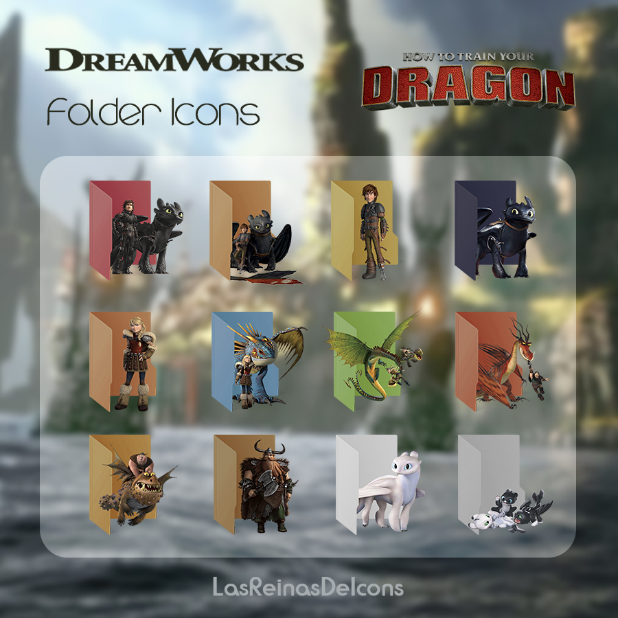 How To Train Your Dragon Folder Icons by LasReinasDeIcons on DeviantArt