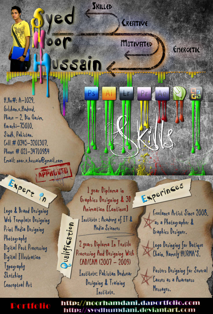 My Creative Resume by syedhumdani on DeviantArt