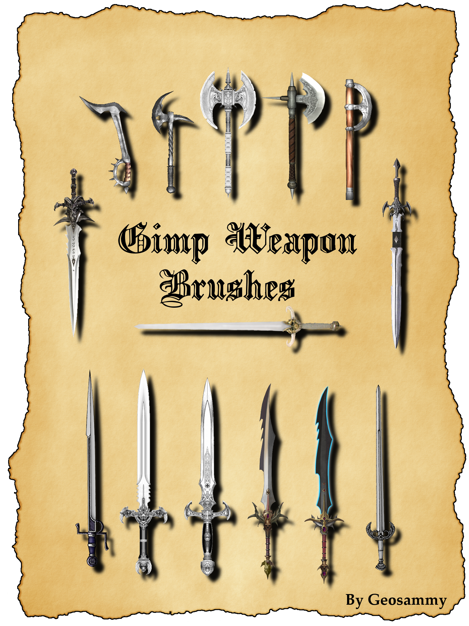 Gimp Weapons Brushes