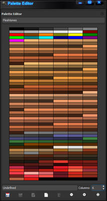 Gimp Fleshtone Color Palette