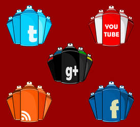 Spray Social Icons  set